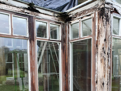 Wooden conservatory repairs - old image